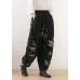 Ethnic nude style bloomers loose loose pants autumn cotton linen casual trousers