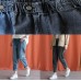 denim blue 2019 new wild elastic waist pants