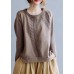 Pullover chocolate crane tops o neck casual sweaters