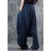 Organic Retro Low Crotch Solid Color Harem Pants