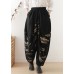 Ethnic nude style bloomers loose loose pants autumn cotton linen casual trousers