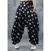 Literary retro elastic waist circle casual pants personality nine pants women