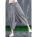 Summer cotton linen plaid loose Harlan pants casual pants