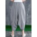 Summer cotton linen plaid loose Harlan pants casual pants