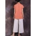 new linen vintage women casual white striped crop pants skirts