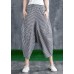 Summer cotton linen plaid loose Harlan pants casual pants