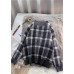 For Work purple knitted clothes warm oversized plaid knitwear