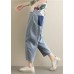 Casual Korean version of light blue pants loose wild nine points jeans elastic waist pants