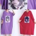 DIY o neck half sleeve cotton quilting dresses purple cotton robes Dress Summer