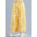 printed wide leg pants fashion elastic waist casual wild pants skirt