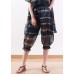 summer new original design loose stripes  chiffon casual seven points harem pants