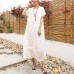 DIY linen quilting dresses Casual Linen Cotton Women Short Sleeve Stripe White Dress